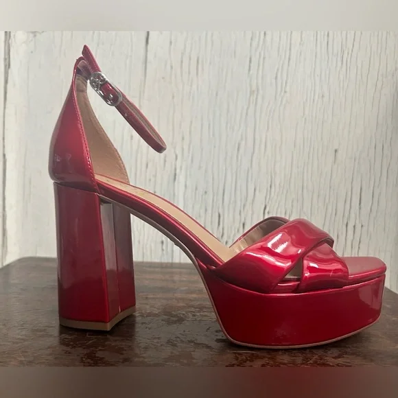 👠👠Sam Edelman Jullian platform Passion Red Patent Leather-NWOT👠👠 - Picture 7 of 11